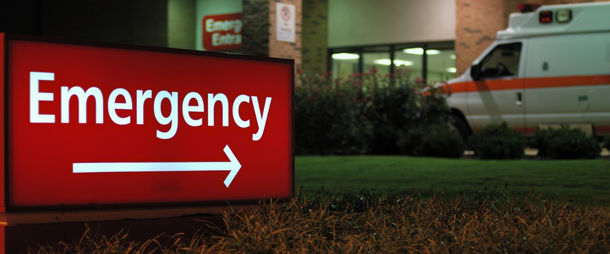 Emergency department signage.