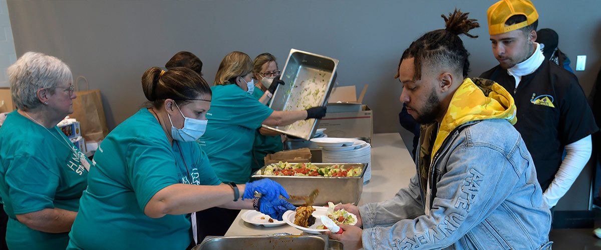 Medical Mutual employees providing community service