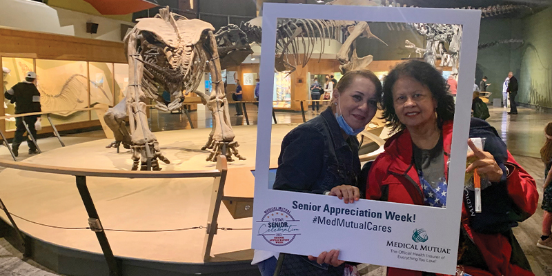 2 senior women at Natural History Museum