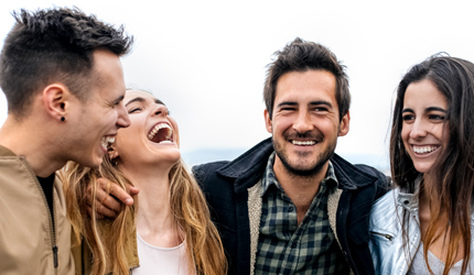 Photo of group of young adult friends