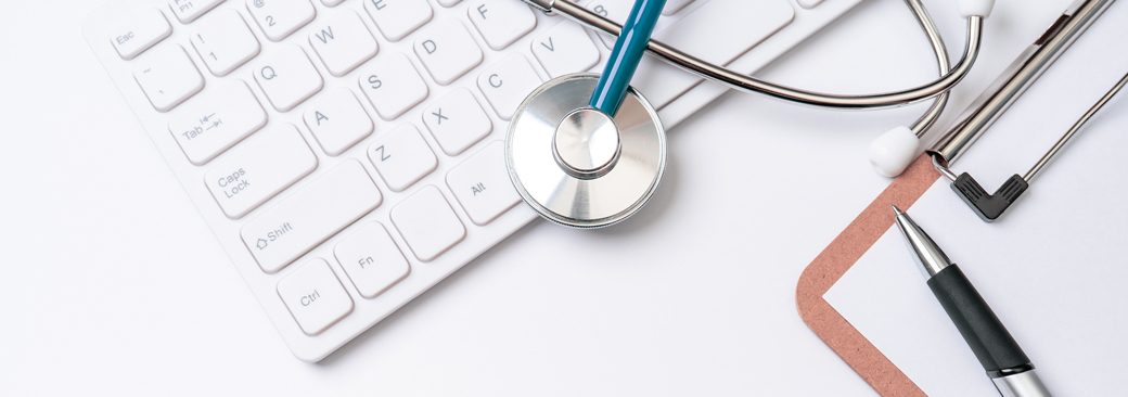 Keyboard and stethoscope