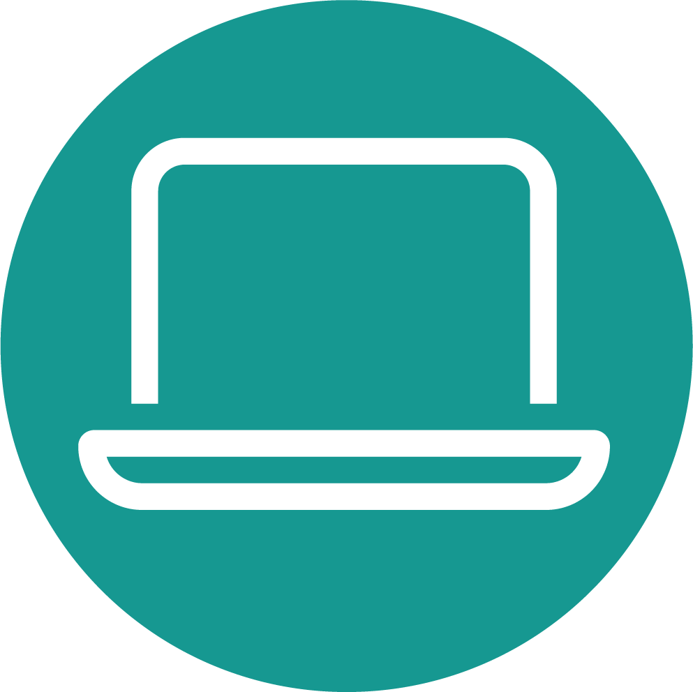 Simple icon of a laptop