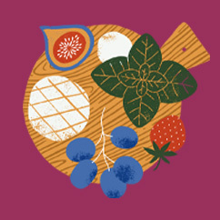 Icon of food on a tray.