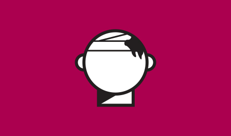 Graphic depicting head injury