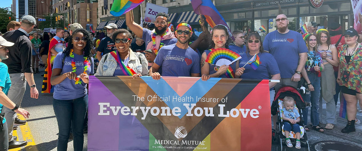Medical Mutual employees at Pride parade